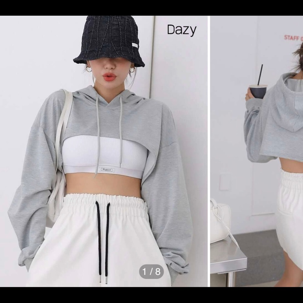 cropped hoodie
